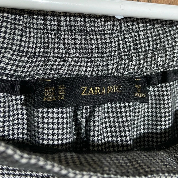 Zara Basic Checkered Black‎ & White Pants Size XL - Picture 6 of 6